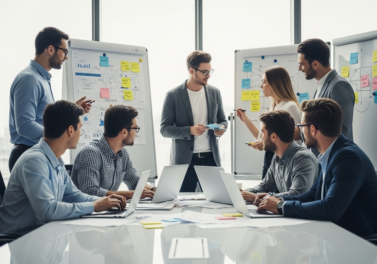 Professional team collaboration